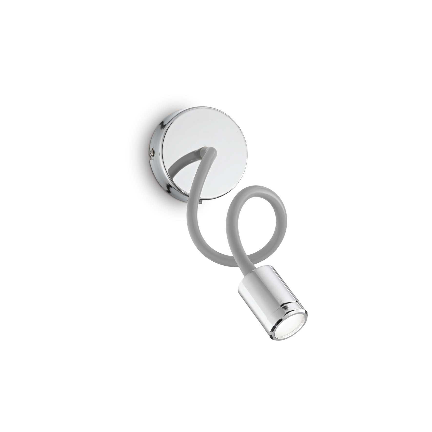 Netlighting Focus LED 1 Light Wall Reading Light Chrome in Grey