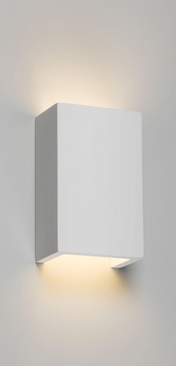 Netlighting G9 Cuboid Up & Down Plaster Wall Light 230V IP20 40W in White