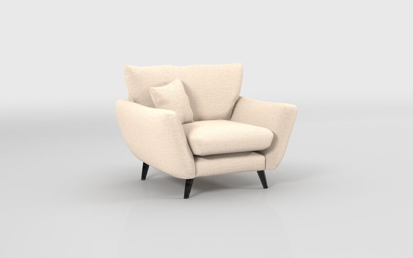 White Fabric Edale Armchair