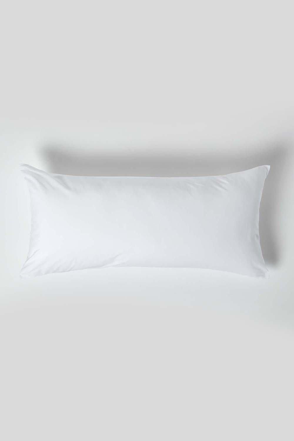 Homescapes Continental Egyptian Cotton Pillowcase 200 TC, 40 x 80 cm in White