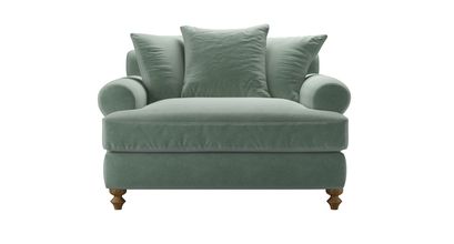 Teddy Loveseat Sofabed in Sage Smart Velvet - sofa.com