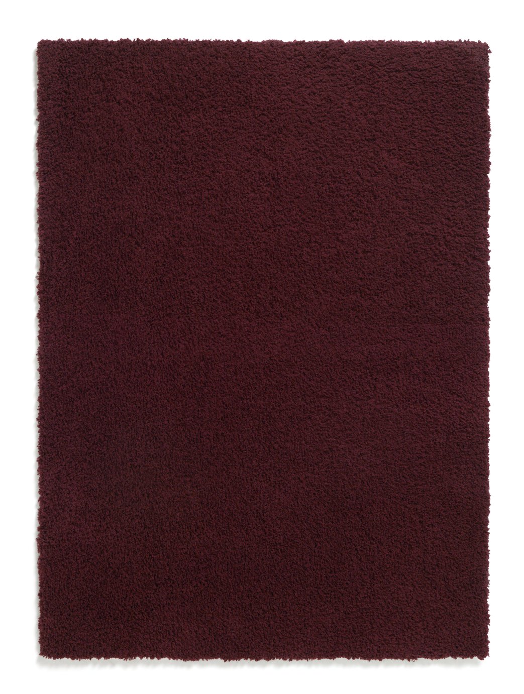 Habitat Recycled Cosy Plain Shaggy Rug - 60x100cm - Berry