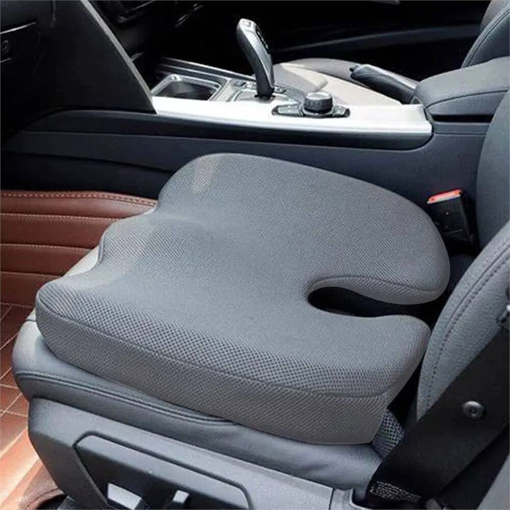 Nordara Memory Foam Seat Cushion Back Pain Relief Car Office Pad UK in Grey