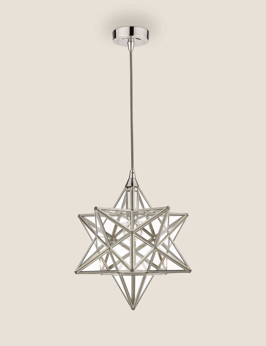 Laura Ashley Star Small Pendant Light Silver