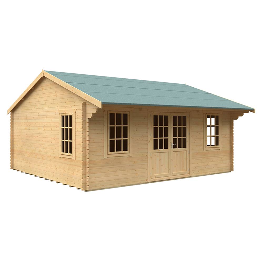 Buttercup Farm 20x18 The Dalton 44mm Cabin - L595 x W535 x H324.2 cm in Natural