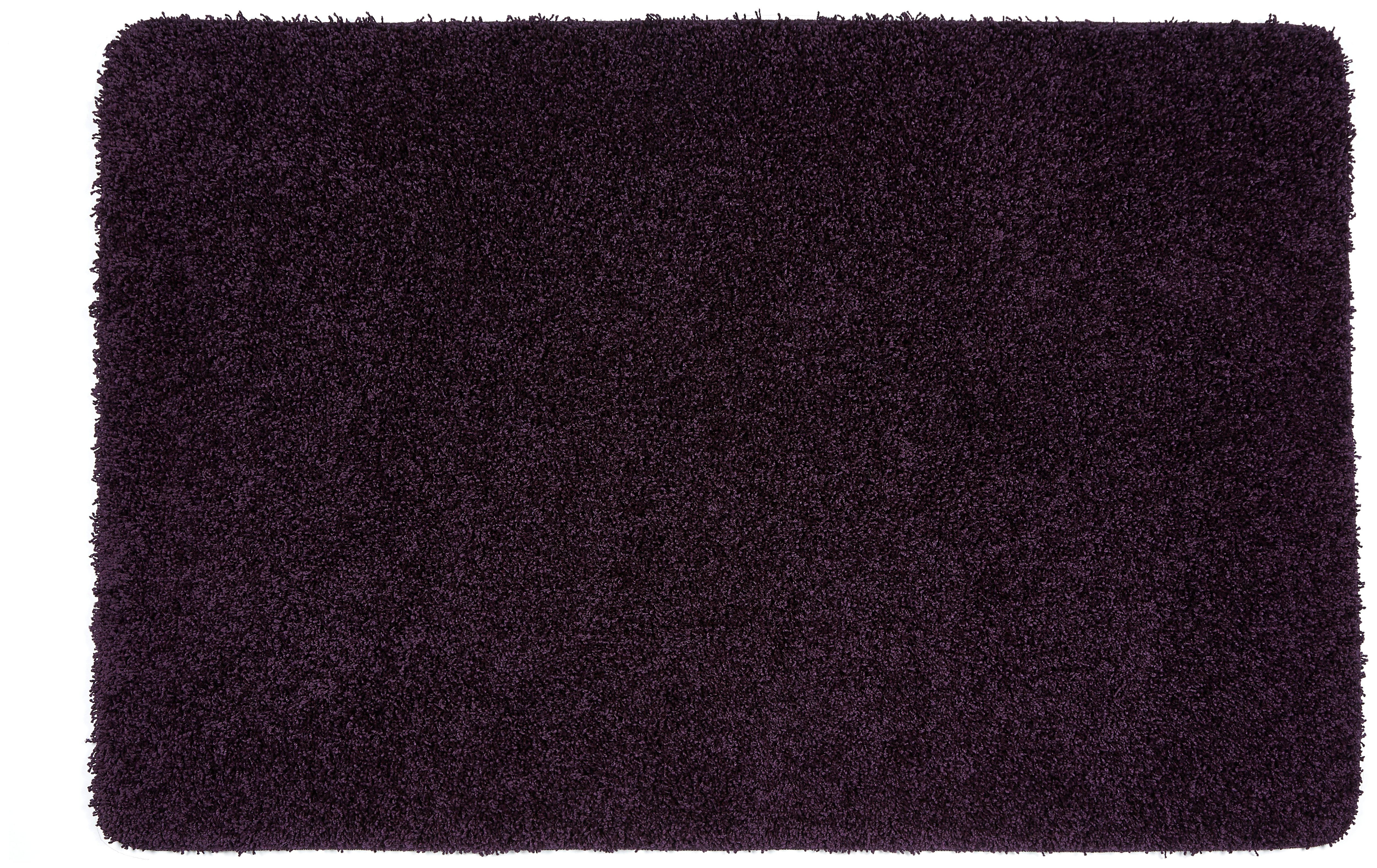 Buddy Plain Shaggy Mat  Rug - 120x80cm - Purple.