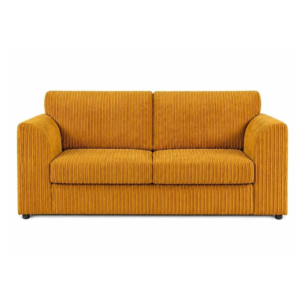 Bliss Furniture Jumbo Cord High Back 3 Seater Sofa in Orange in Mustard