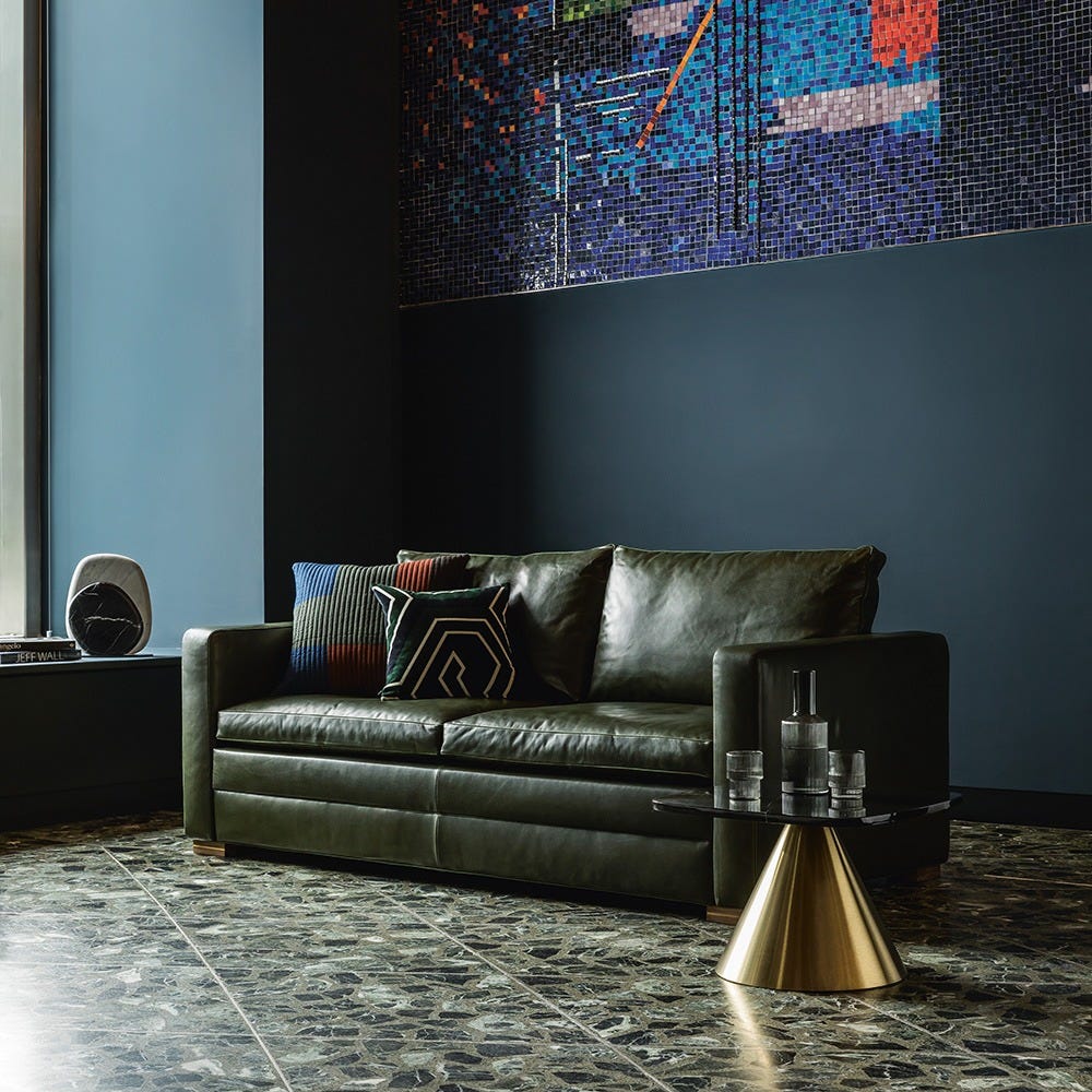 Heal's Palermo 2 Seater Sofa Siena Cotton Clay Black Feet 2