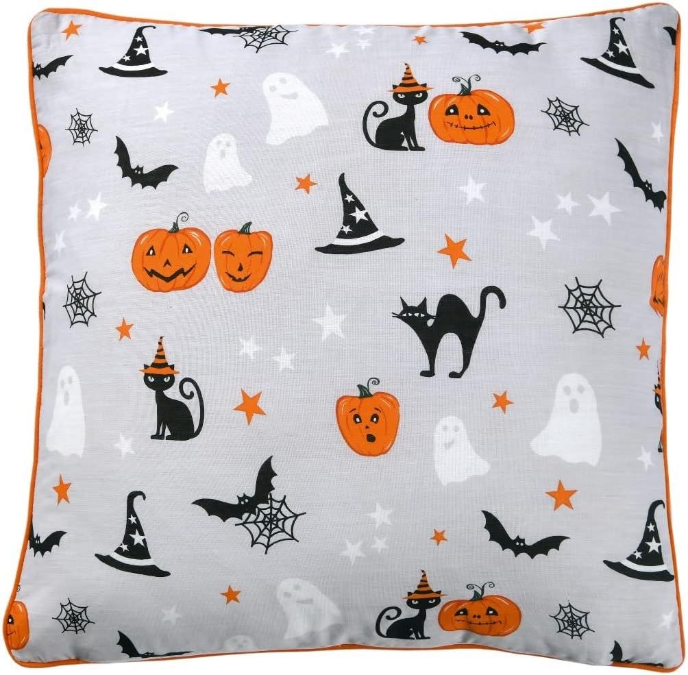 Smart Living Halloween Pumpkins & Celestial Stars Decorative 18" x 18" Filled Cushions 2