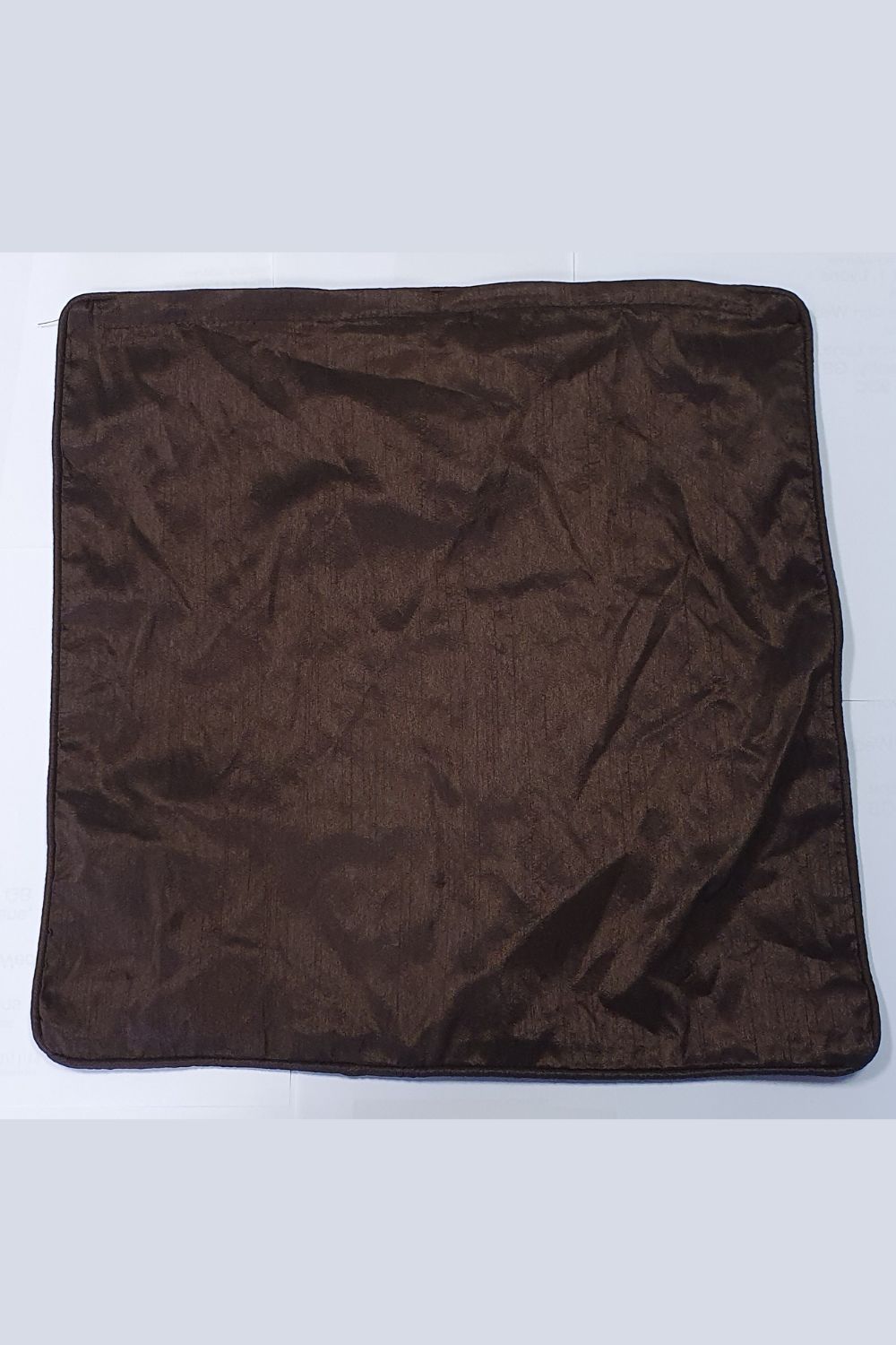 HomeSpace Direct Poly Slub Minimalistic Scatter Cushion Cover in Chocolate