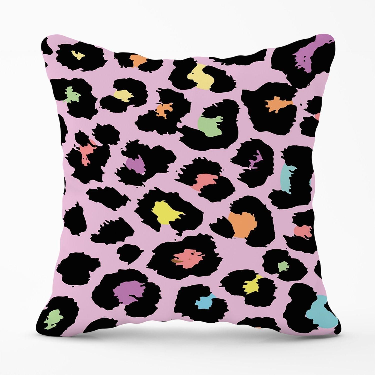 Warren Reed - Designer Pink Leopard Print Outdoor Cushion