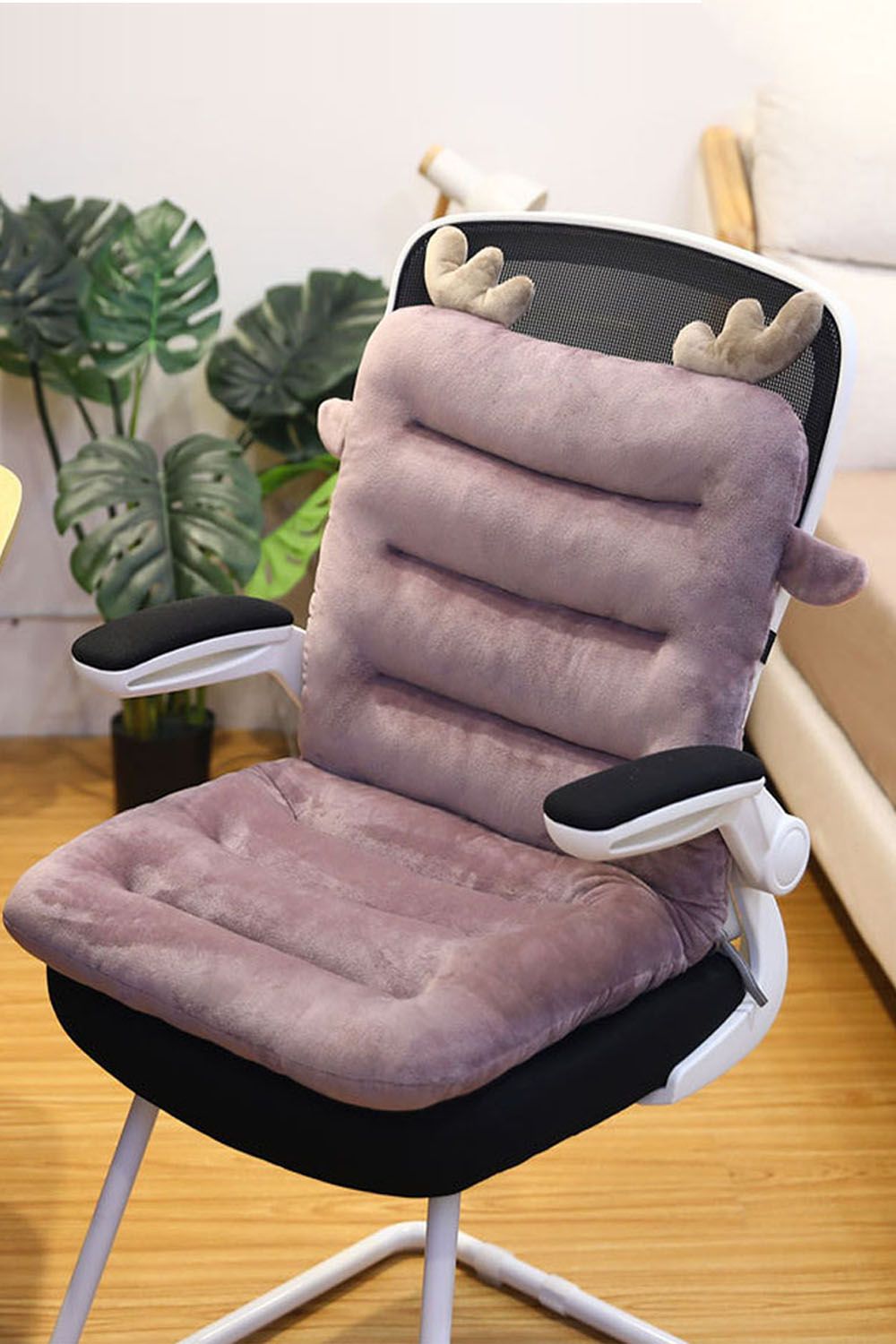 Living and Home Office Chair Cushions for Back and Butt in Purple