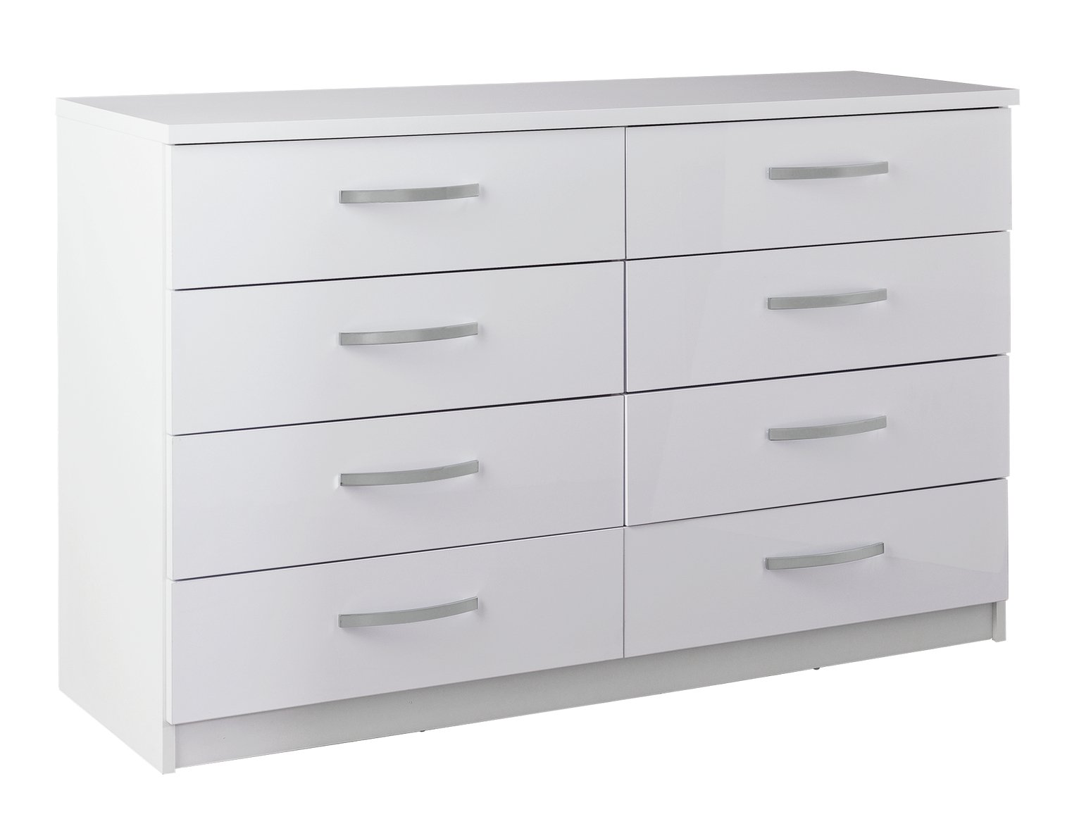 Argos Home Hallingford Gloss 4+4 Drawer Chest - White