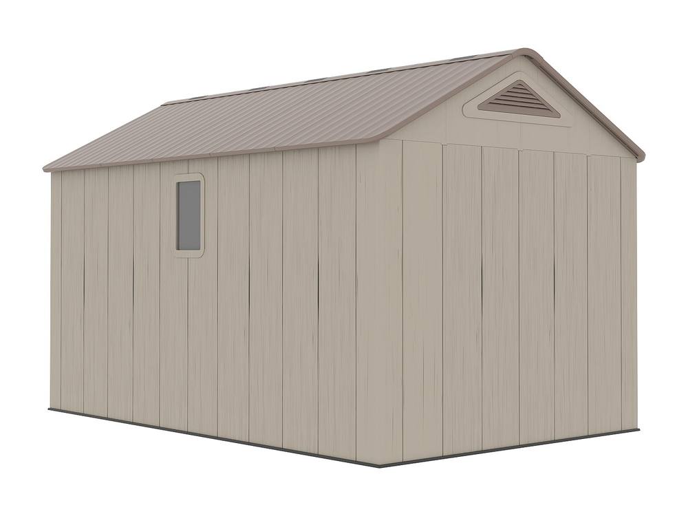 Vente-unique Beige & Brown Resin Garden Shed 9.5 M² With Floor - 22 Mm Thickness 6
