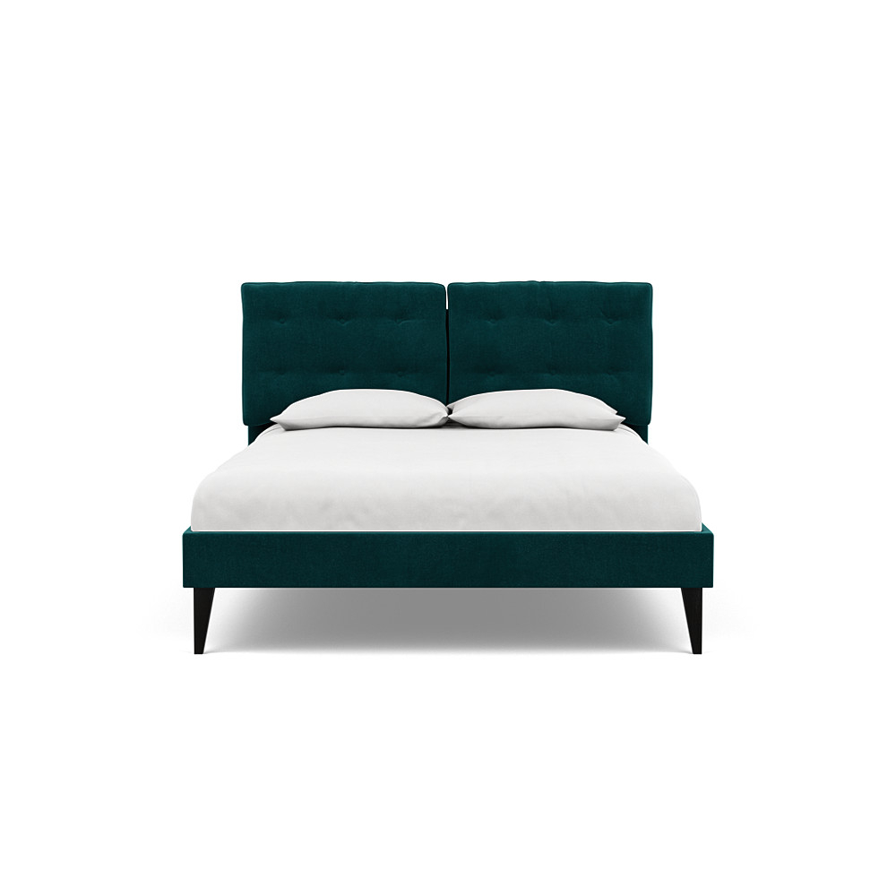 Heal's Mistral King Bed Smart Luxe Velvet Ocean