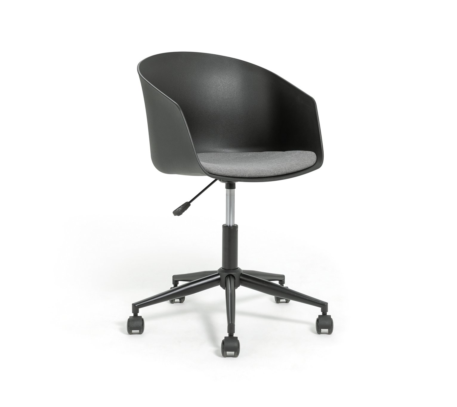 Habitat Moon Fabric Office Chair - Black & Grey