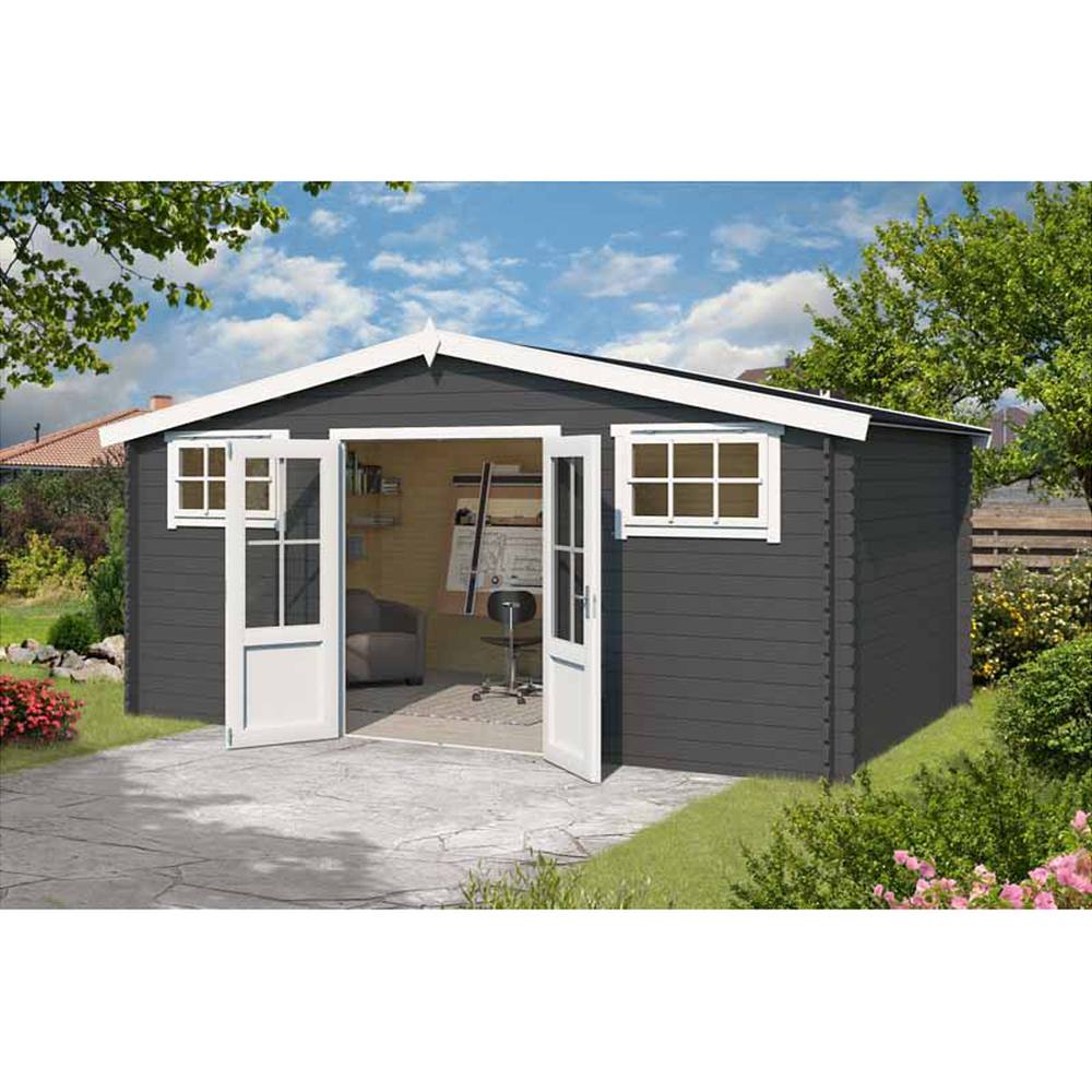 Lasita Maja Ltd Boston-Log Cabin, Garden Room, Home Office - L518.6xW312xH245.1 cm in Light Brown 4