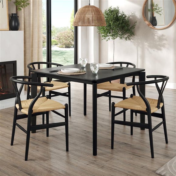 Hudson 2-4 Seater Square Extendable Dining Table, Oak
