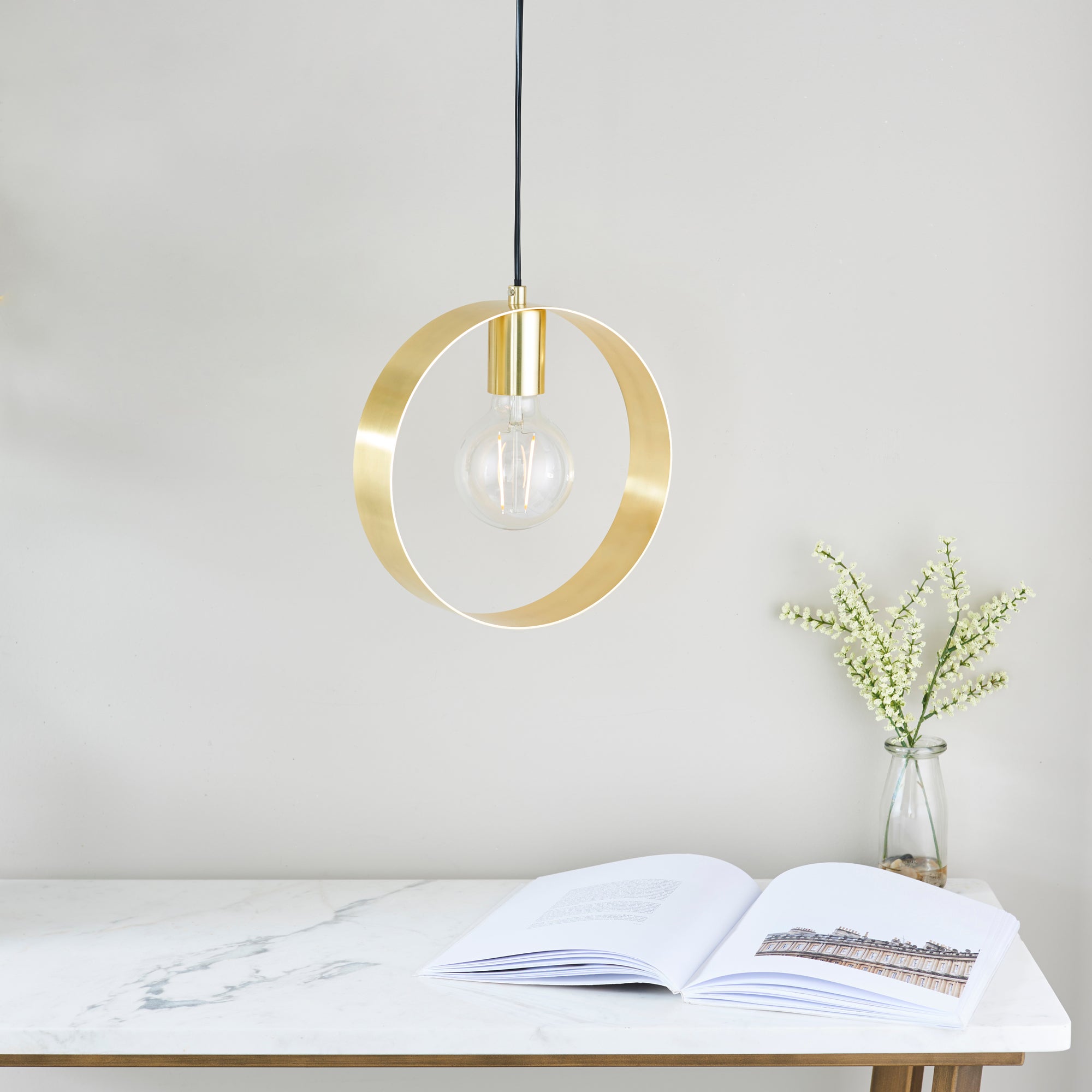Vogue Circ Pendant Fitting Brass