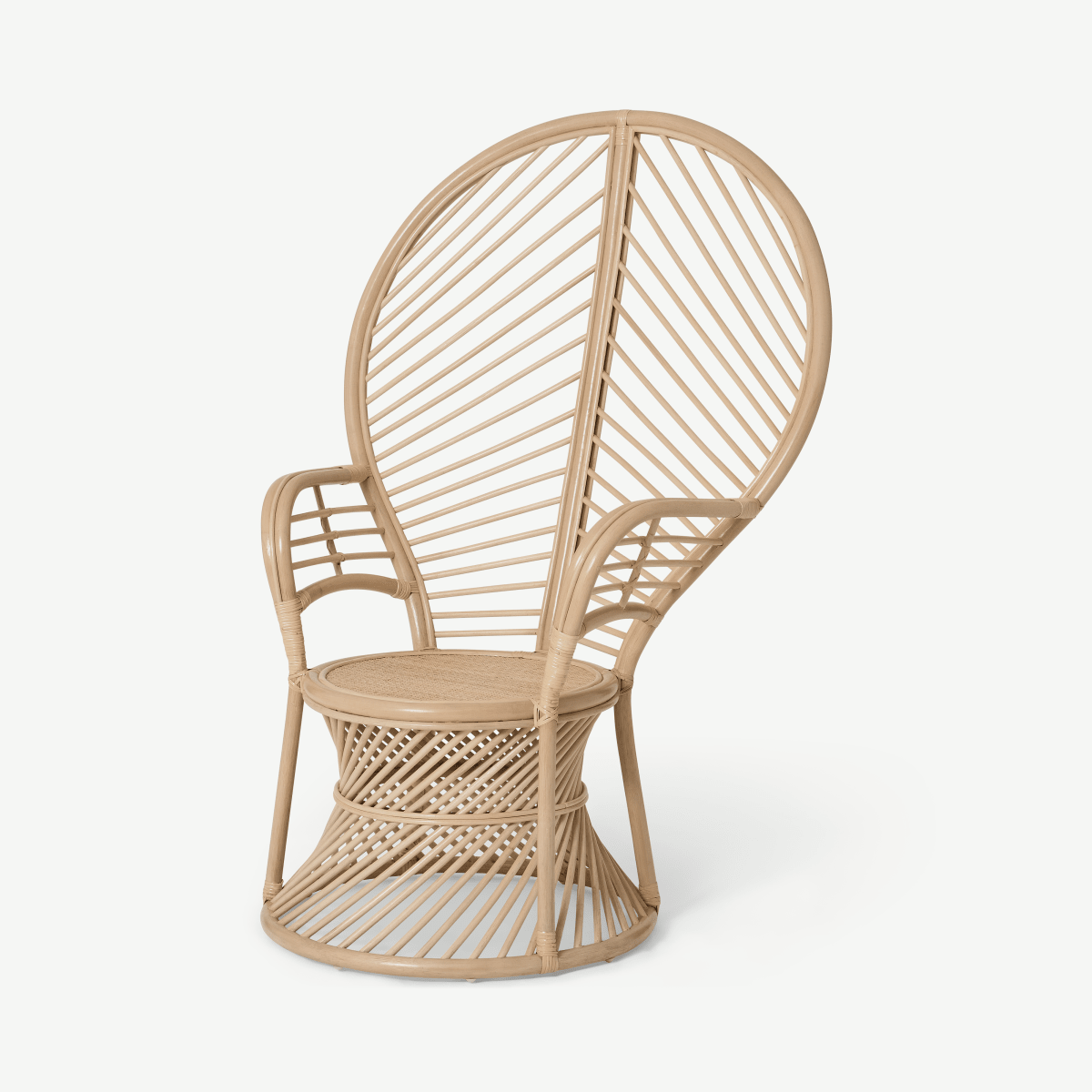 Elka Peacock Armchair, Cane