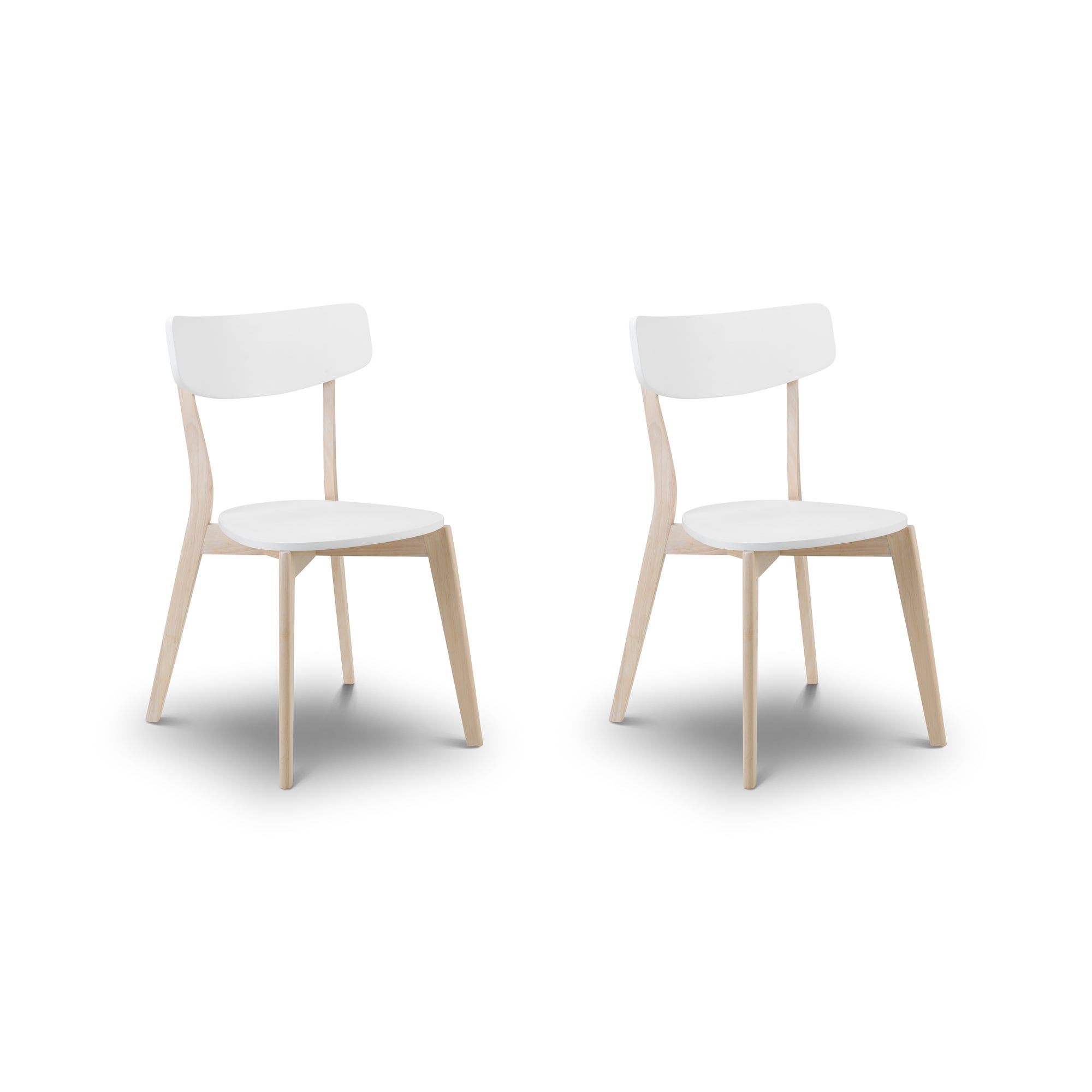 Casa Set of 2 Dining Chairs White White