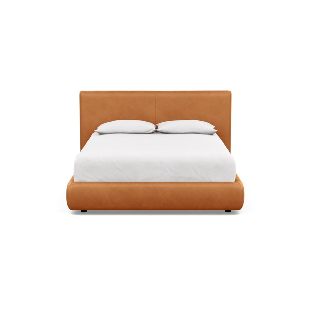 Heal's Alba Bed Double Luxury Leather Canella
