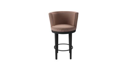 Margaux Bar Stool in Blush Pure Belgian Linen - sofa.com