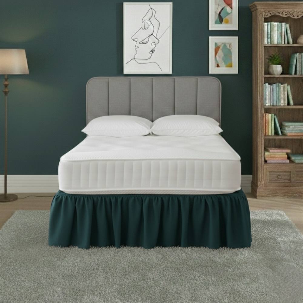 Snug City Base Valance Polycotton Sheet for Divan Beds Easy Care Bed Base Cover in Teal