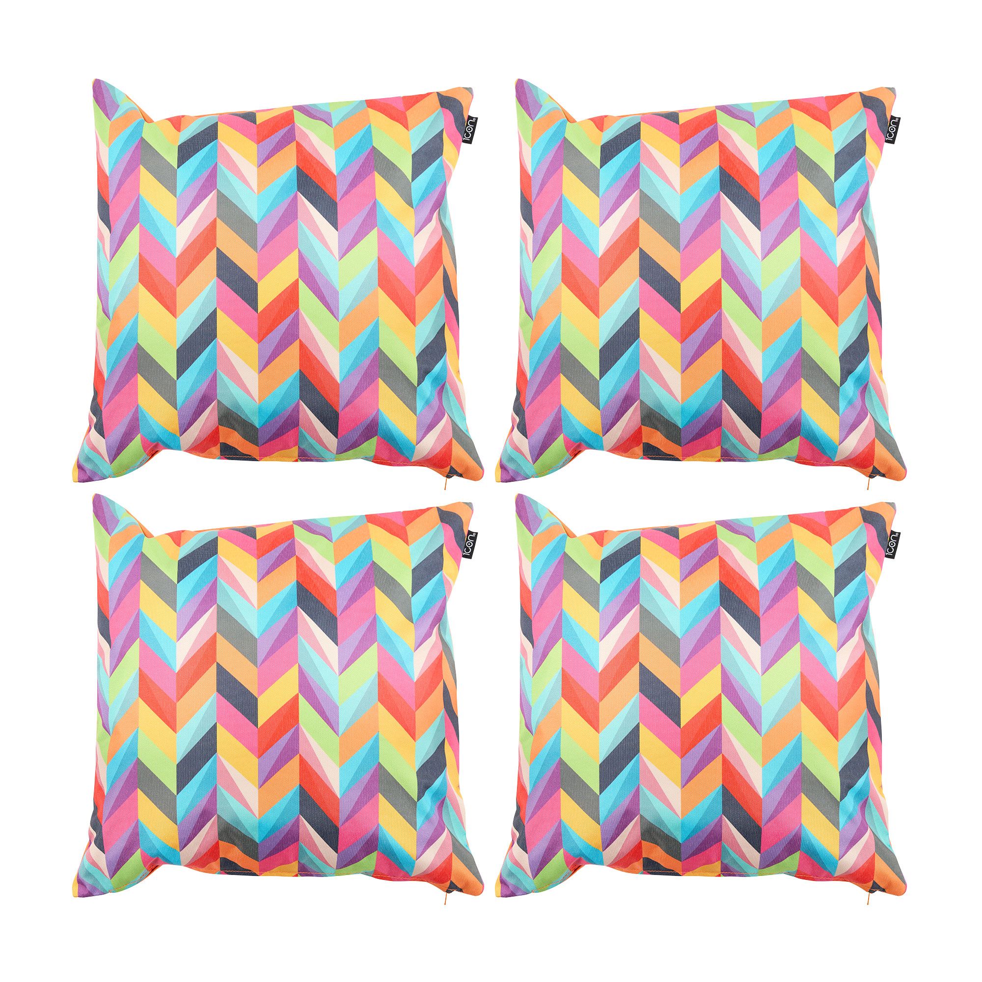 icon Indoor & Outdoor Waterproof Cushion, Herringbone Print (4-Pack)