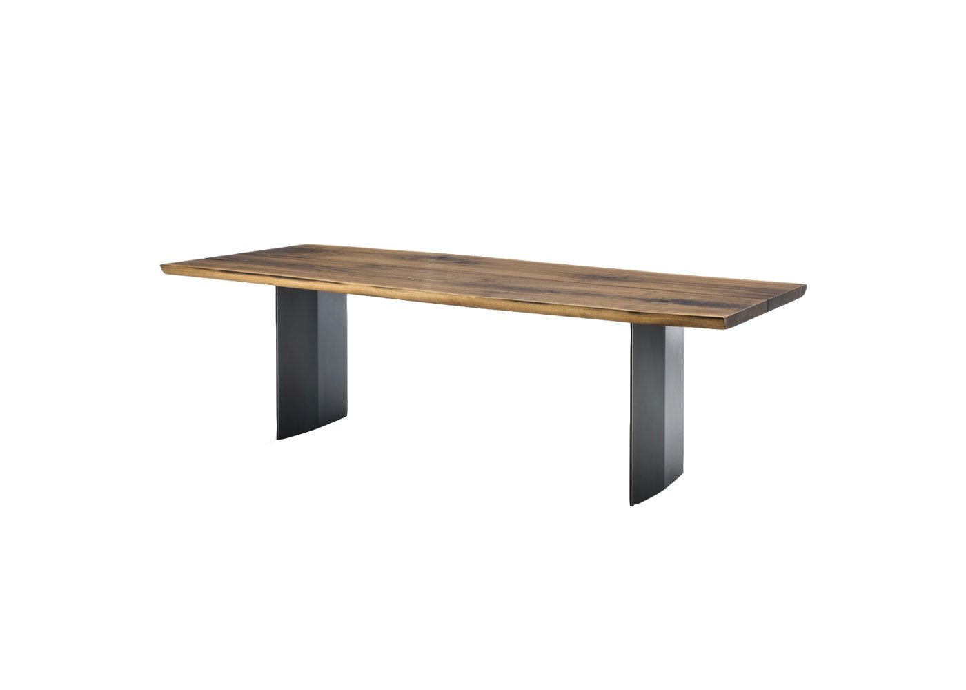 Riva 1920 Sky Natura Plank 100 Dining Table Walnut & Antique Bronze