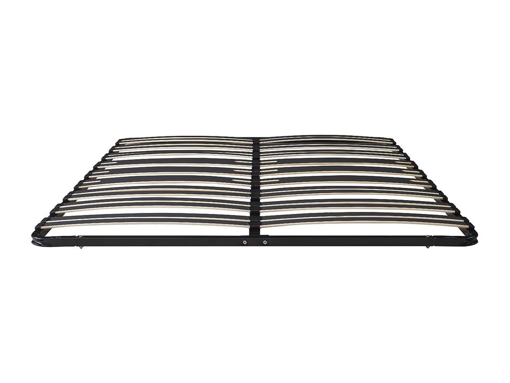 Vente-unique Slatted Frame Bed Base To Assemble 140 X 190 Cm - 2 X 15 Slats - 3 in Black