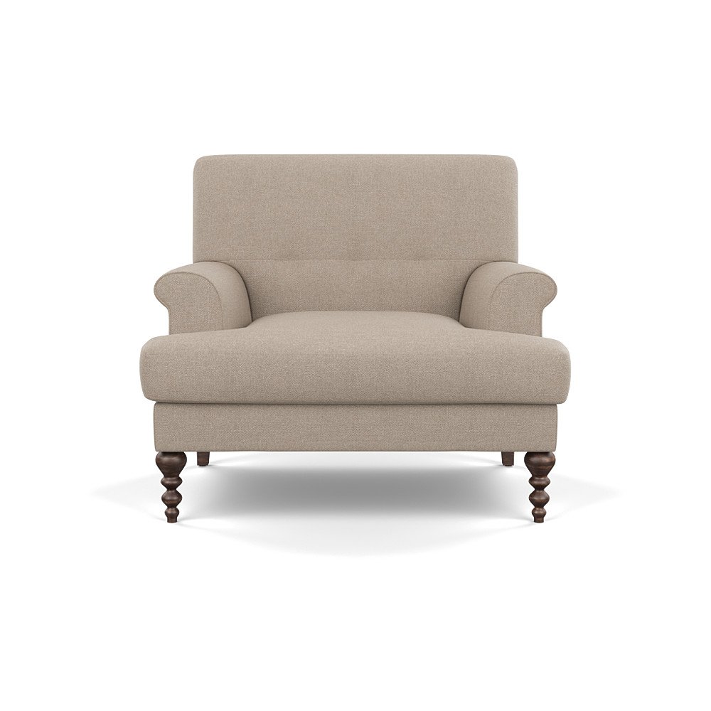 SCP Oscar Formal Armchair Linara Clay Walnut Feet
