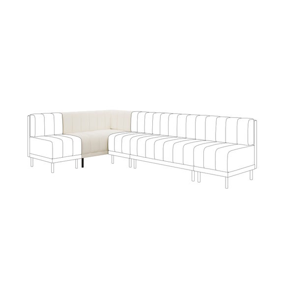Amali Corner Dining Bench, Boucle
