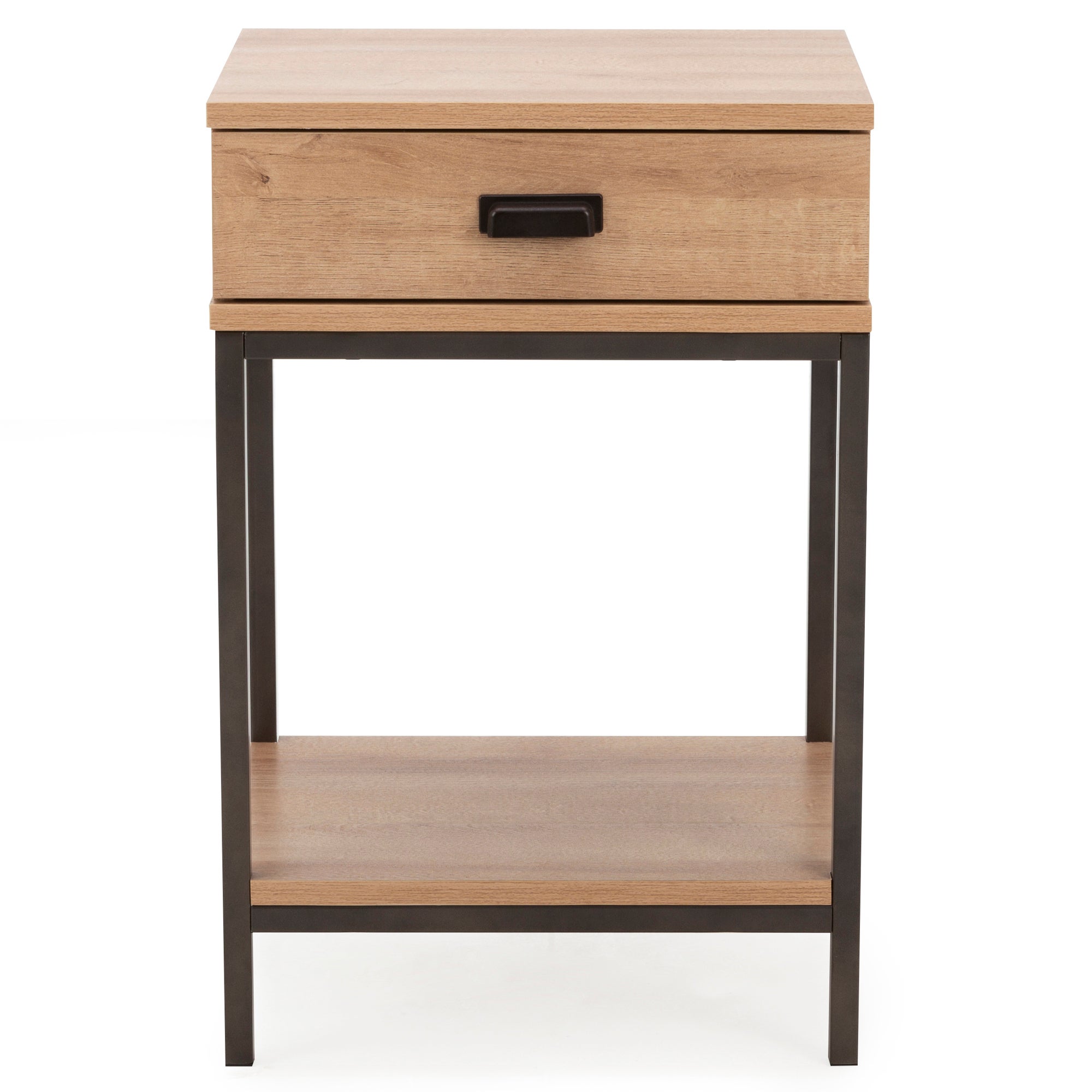 Fulton Oak Effect Side Table Light Oak