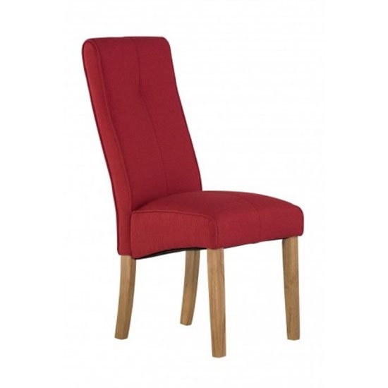 Denver Fabric Dining Chair In Red
