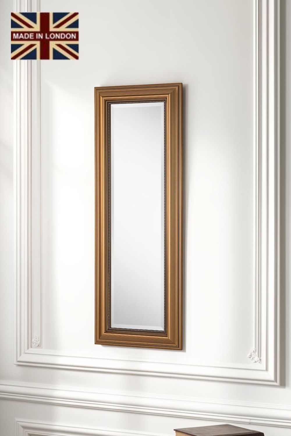 Yearn Mirrors Classic Gold Beaded Mirror 131x47cm