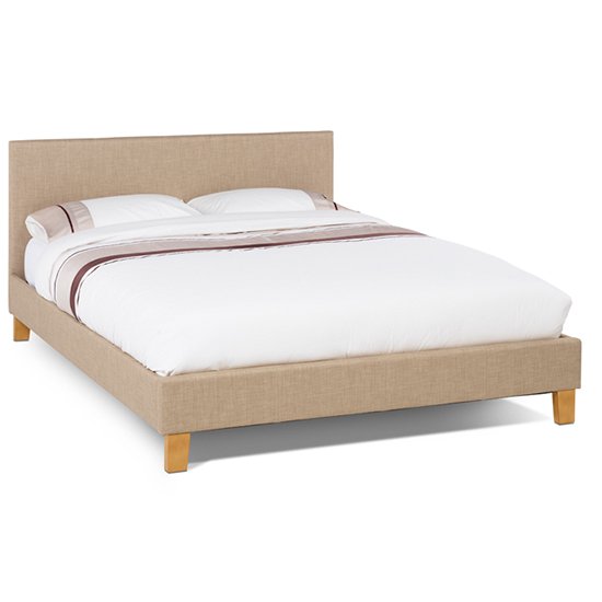 Sophia Wholemeal Fabric Upholstered Small Double Bed