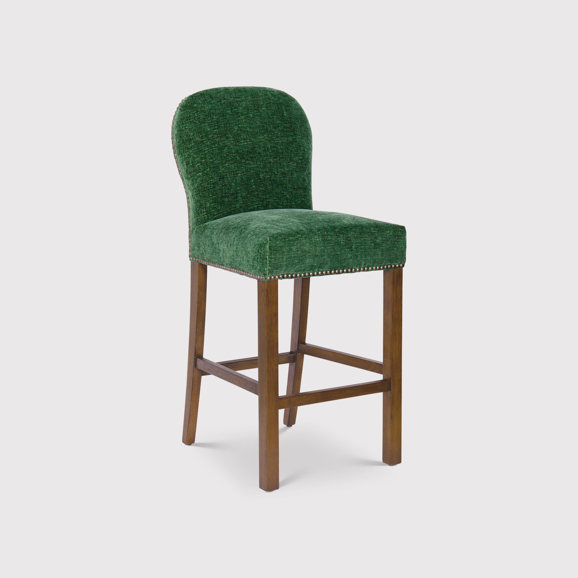 Gable Counter Stool, Green Fabric | Barker & Stonehouse