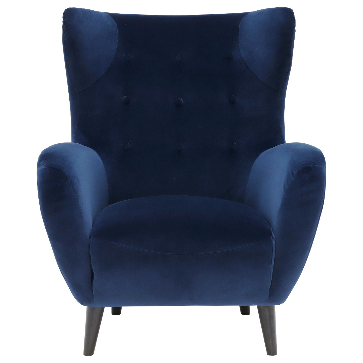 Delon Velvet Chair, Navy
