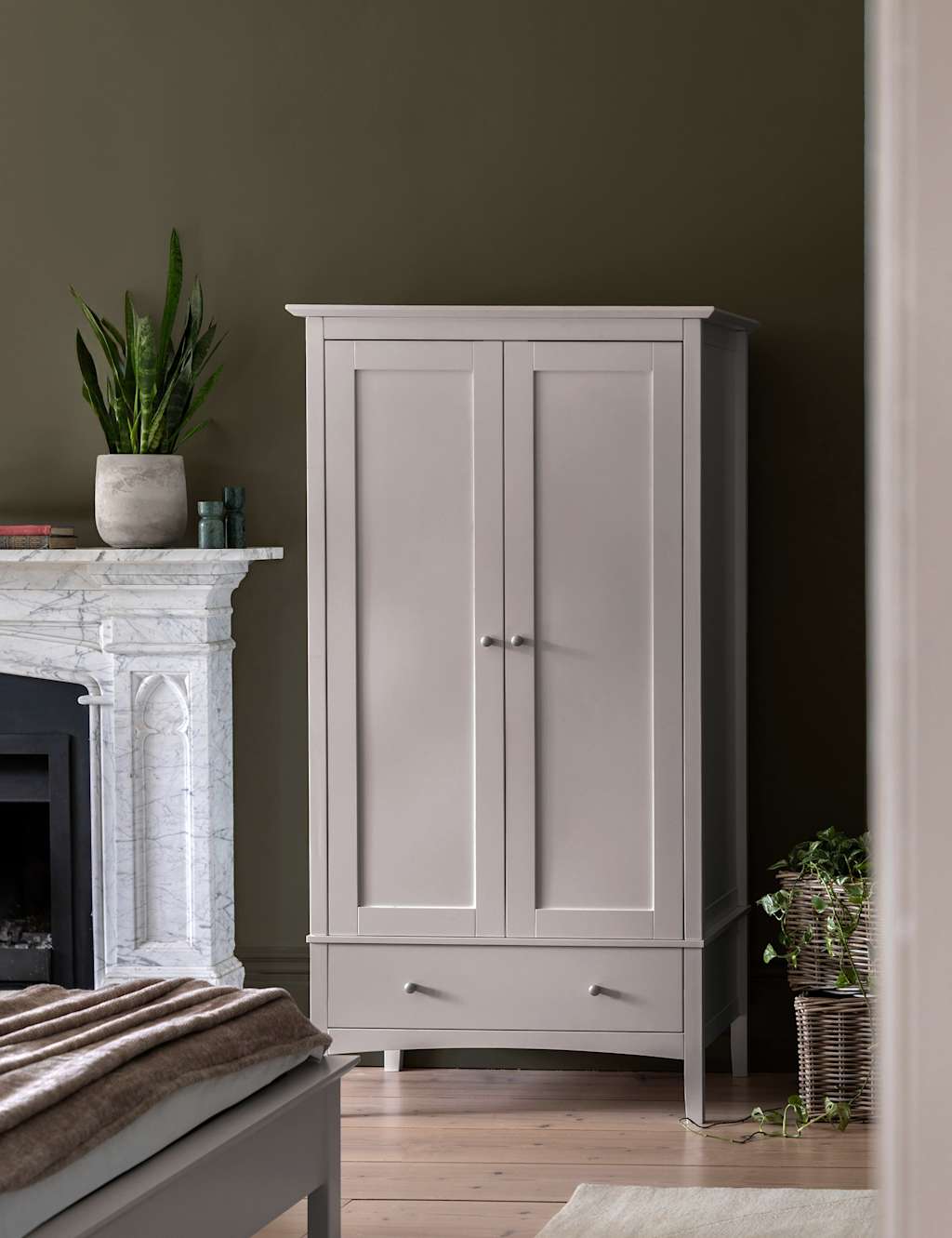 Gallery Direct Hastings Grey Double Wardrobe Grey