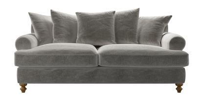 Teddy 3 Seat Sofa Bed in Squirrel Cotton Matt Velvet - sofa.com