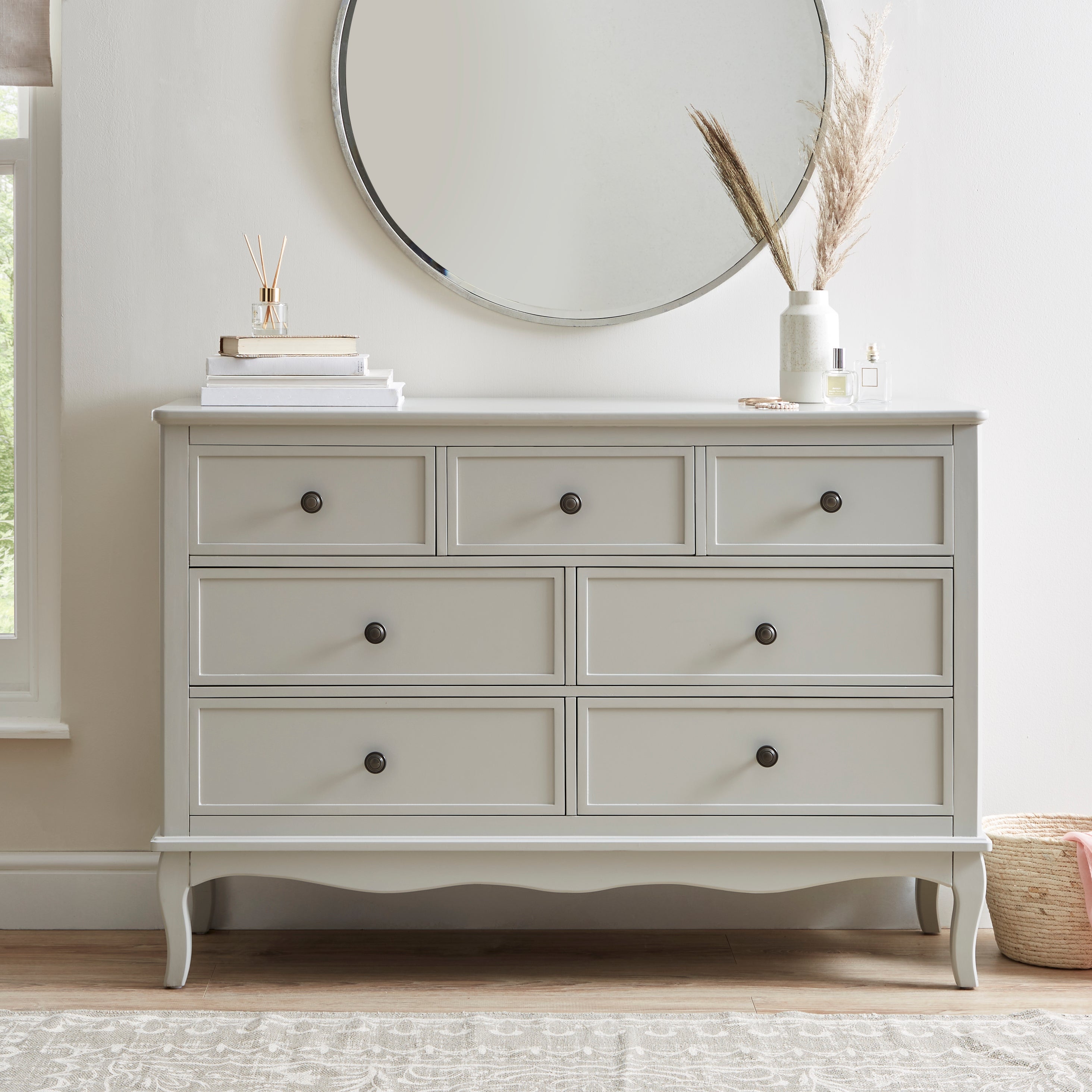Clara 7 Drawer Chest Grey