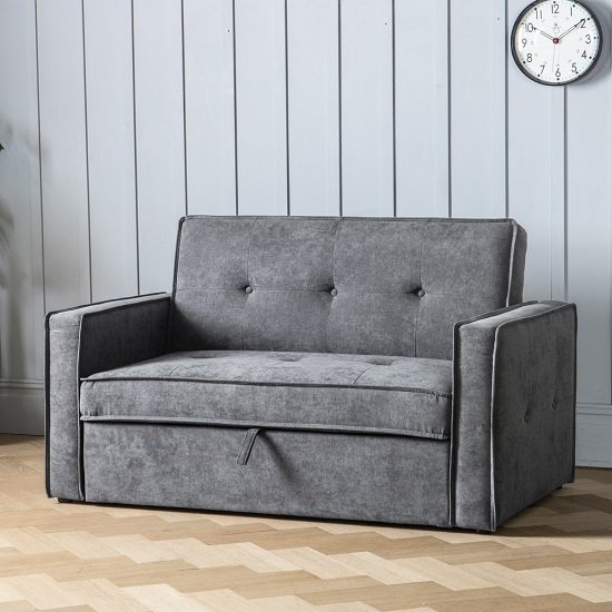 Ameland Contemporary Fabric Sofabed In Dove Grey