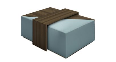 Astaire Modular Coffee Table Set Footstool in Lagoon Brushed Linen Cotton - sofa.com