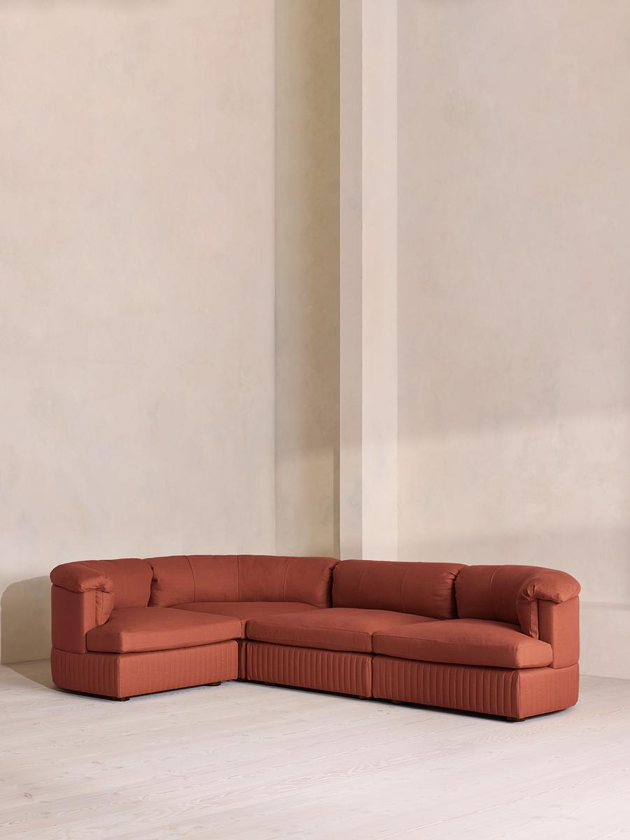 Oona Modular Sofa, L-Shape Sofa, Linen, Sienna