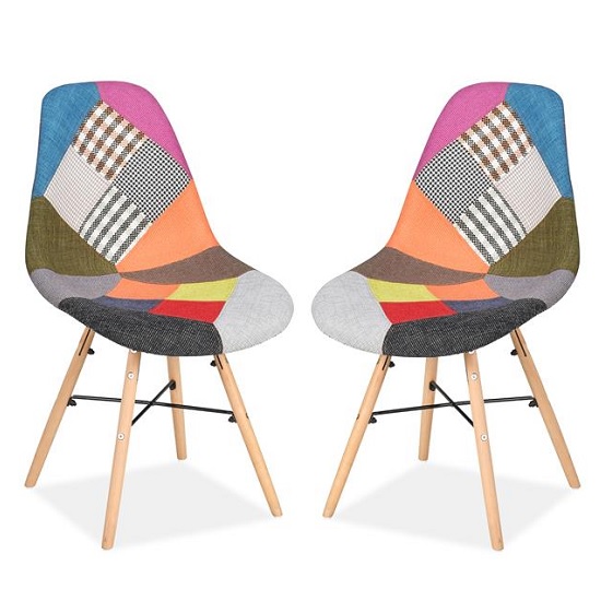 Breuer Dining Chairs In Patched With Wooden Legs In A Pair