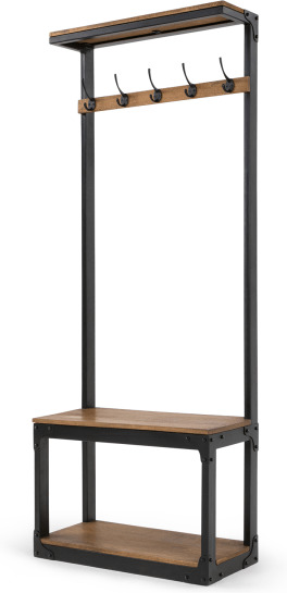 Layne Hall Stand, Black & Mango Wood