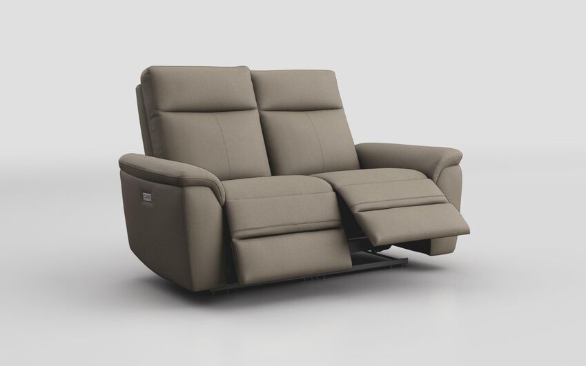 Brown Fabric Badia 2 Seater Power Recliner Sofa