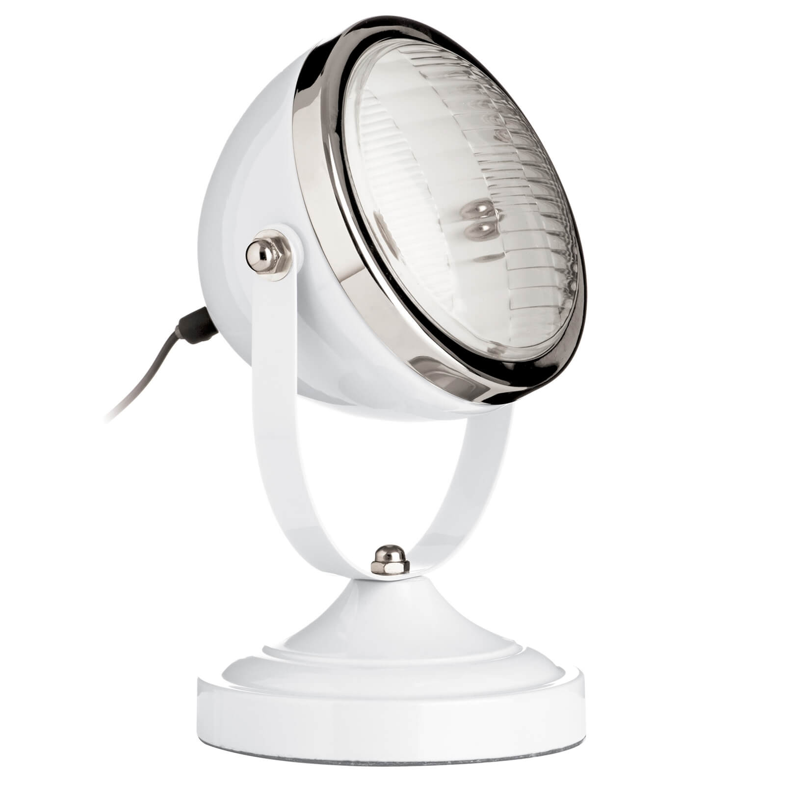 Spot White and Chrome Table Lamp