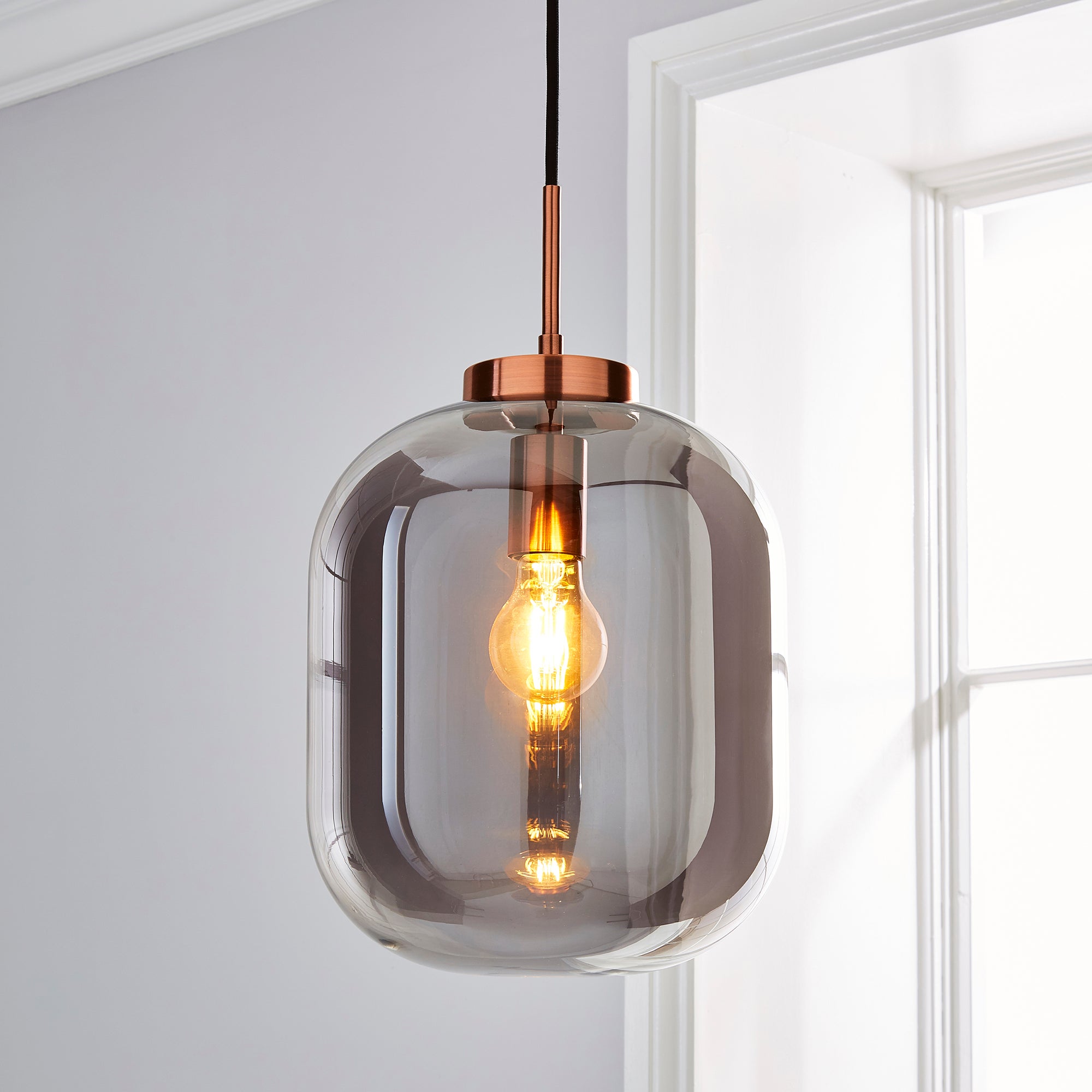 Hunter Copper Ceiling Fitting Grey